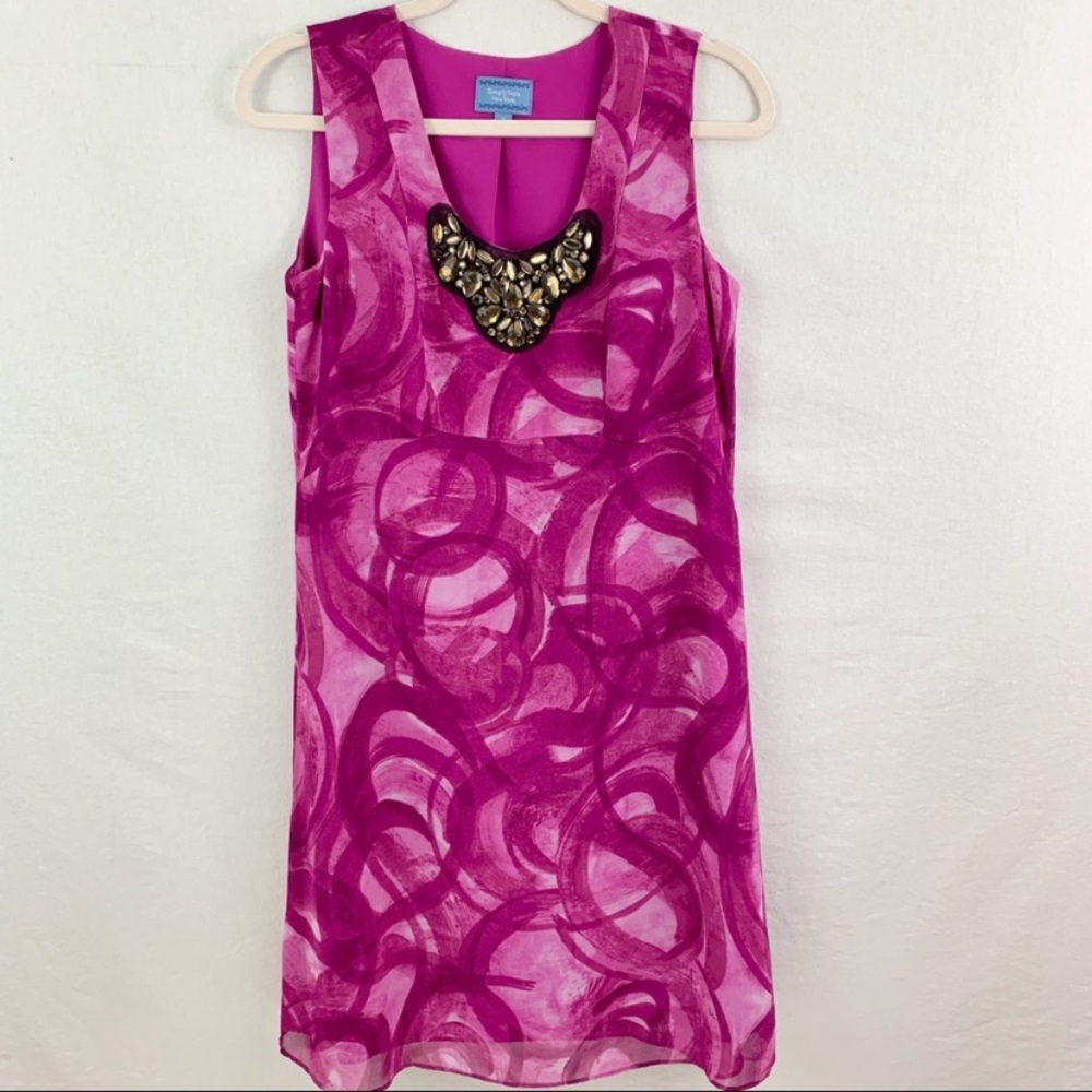 simply vera wang water color purple dress